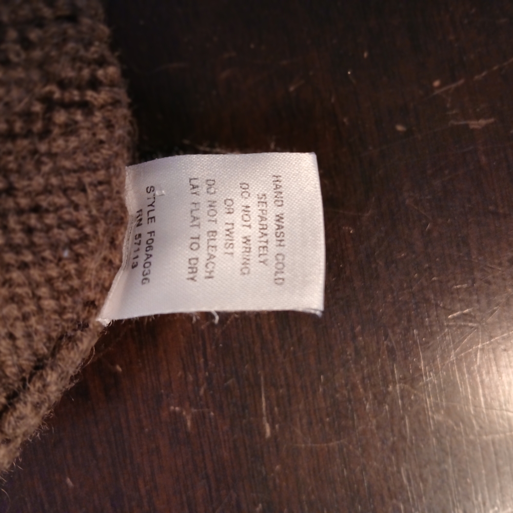 Brown and Blue Kids Knit Beanie - Picture 11 of 11